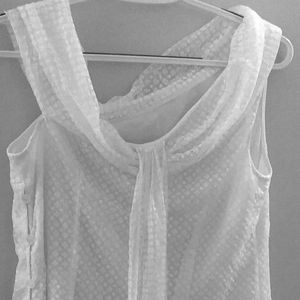 Milly White Floral Blouse